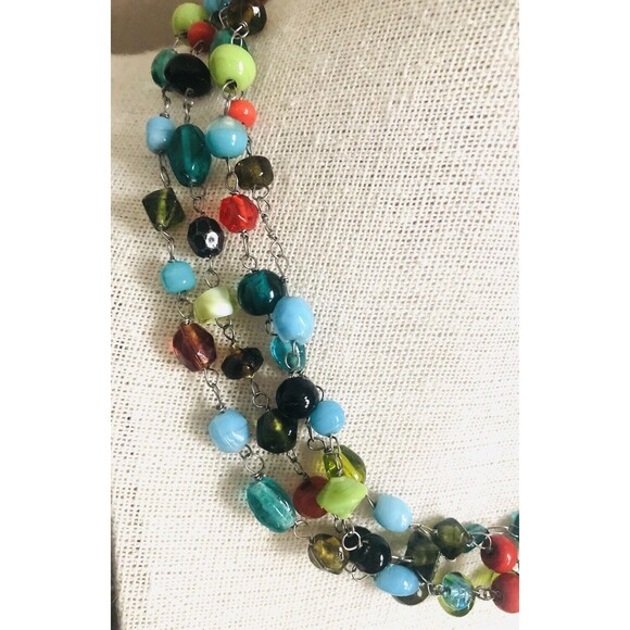 Rainbow Glass Necklace~ 31 Inches - Picture 5 of 8